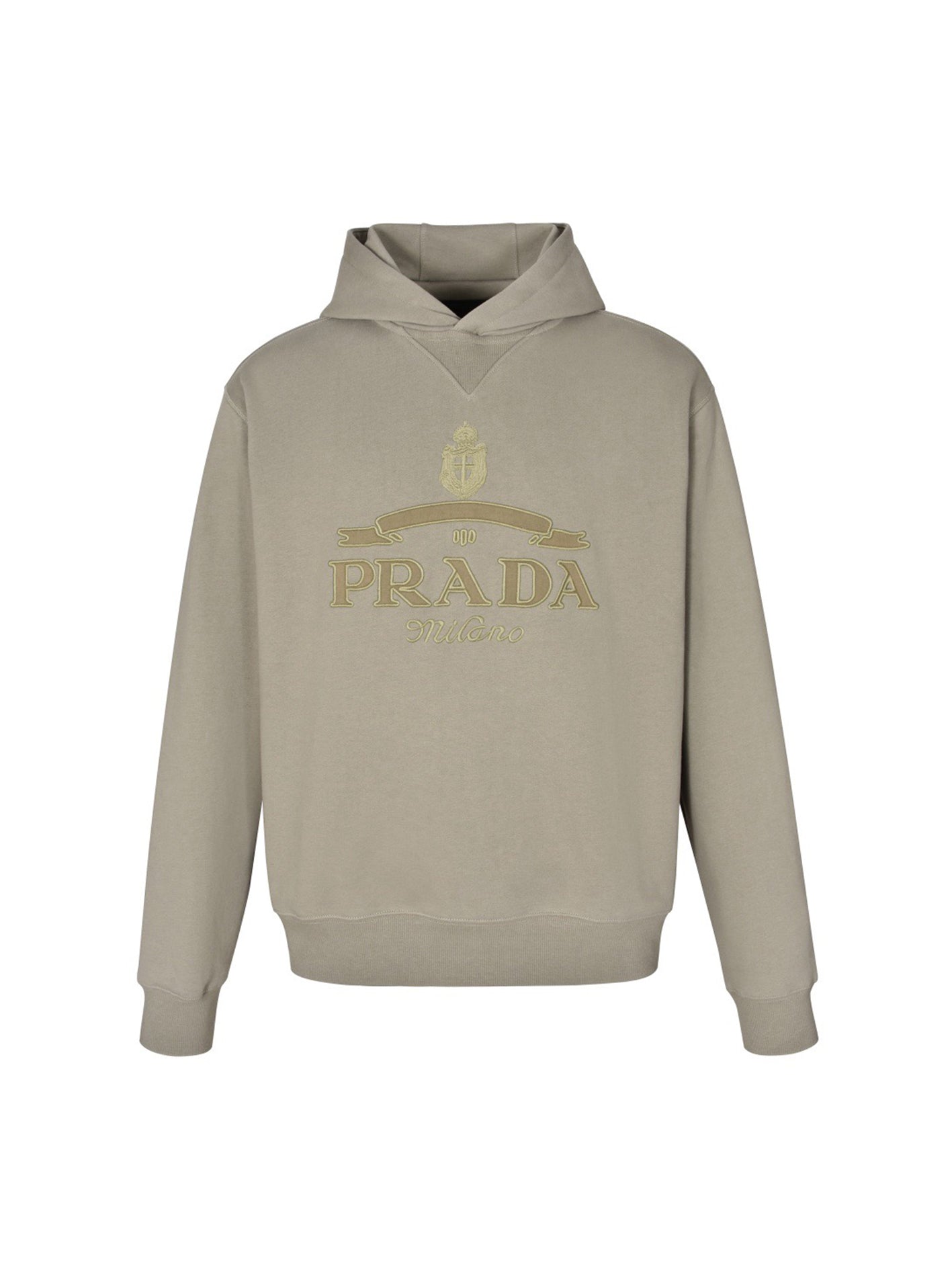 Patch embroidered washed hooded sweatshirt