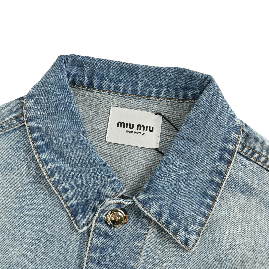 appliqué denim jacket