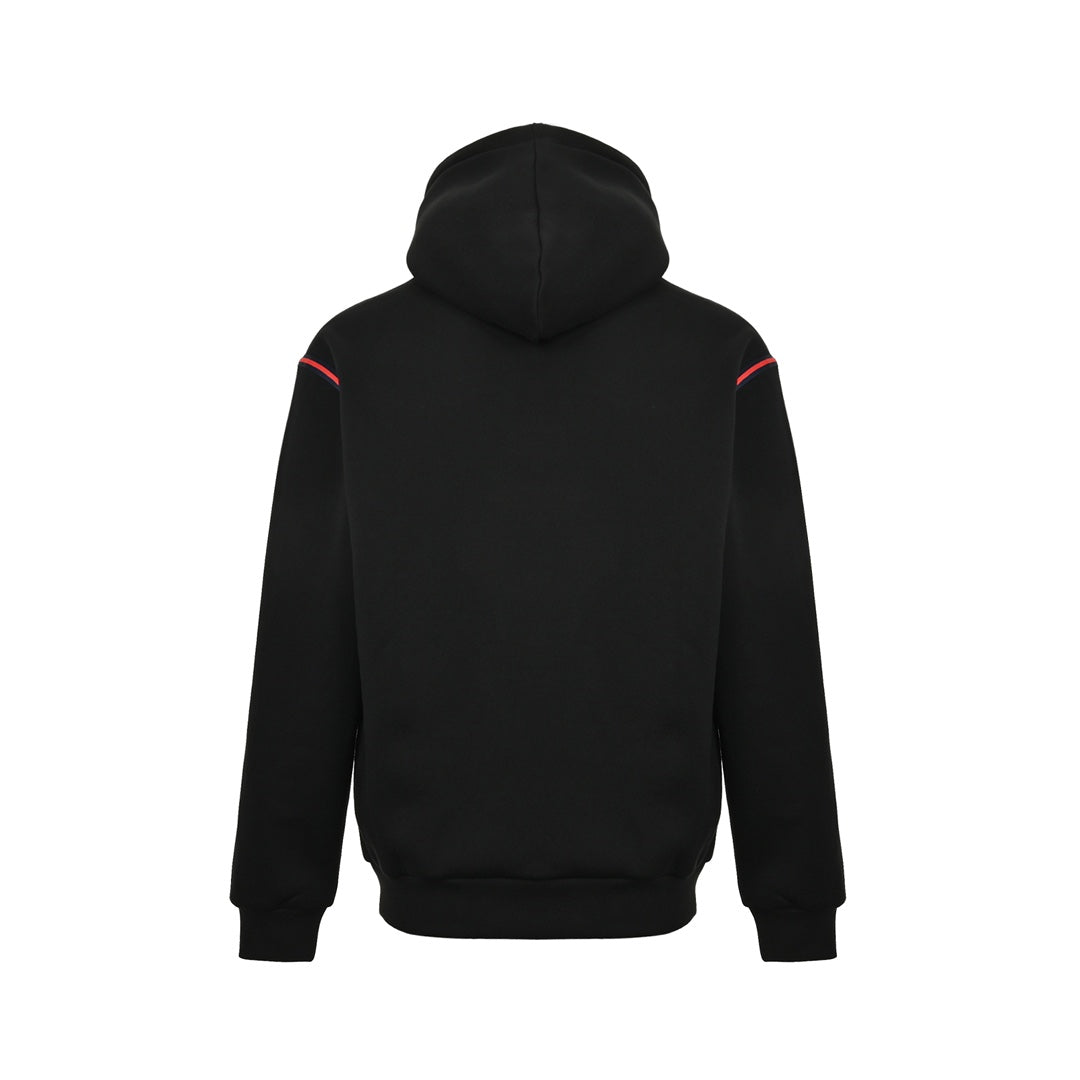 Black webbing suit hooded sweatshirt