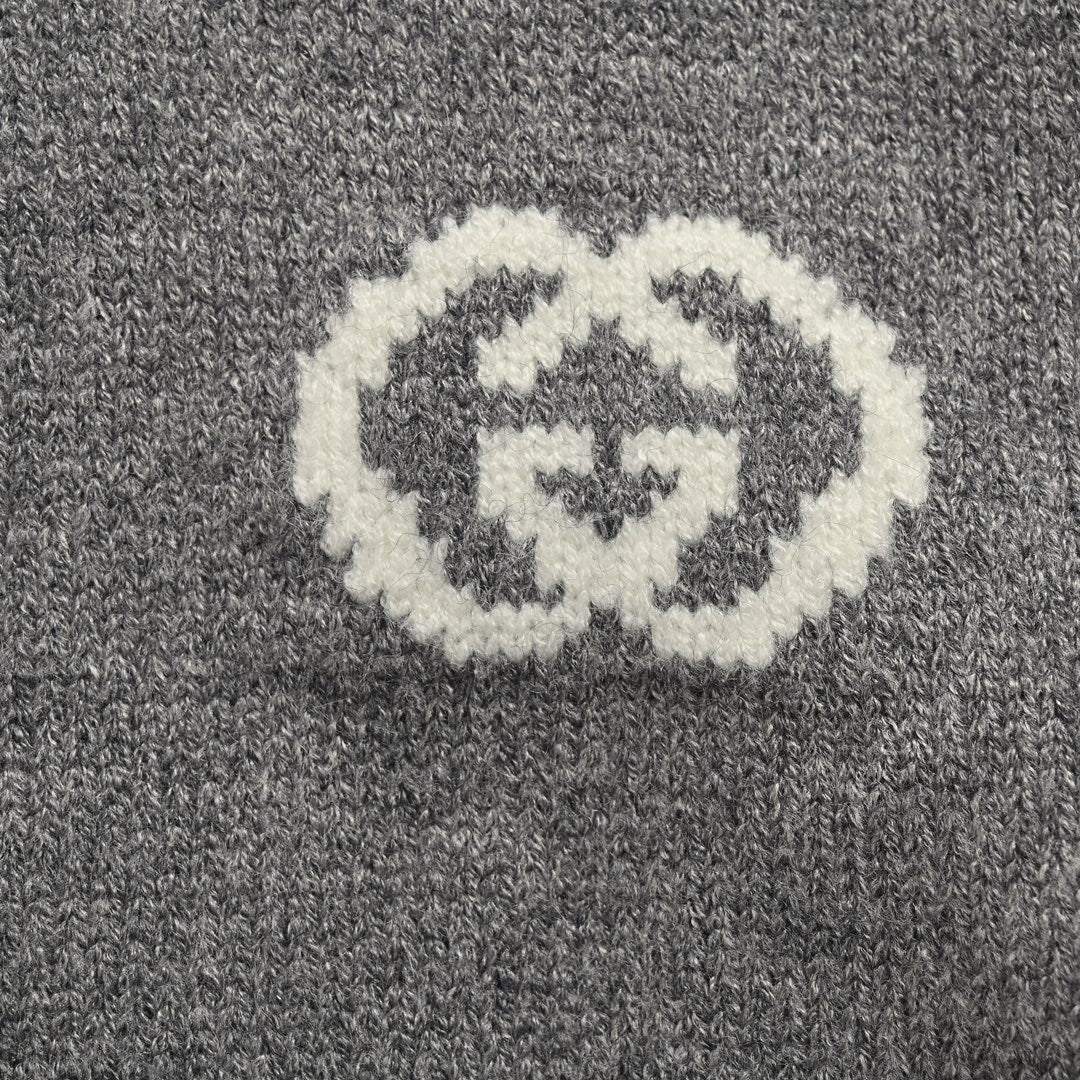 Double G jacquard cardigan sweater