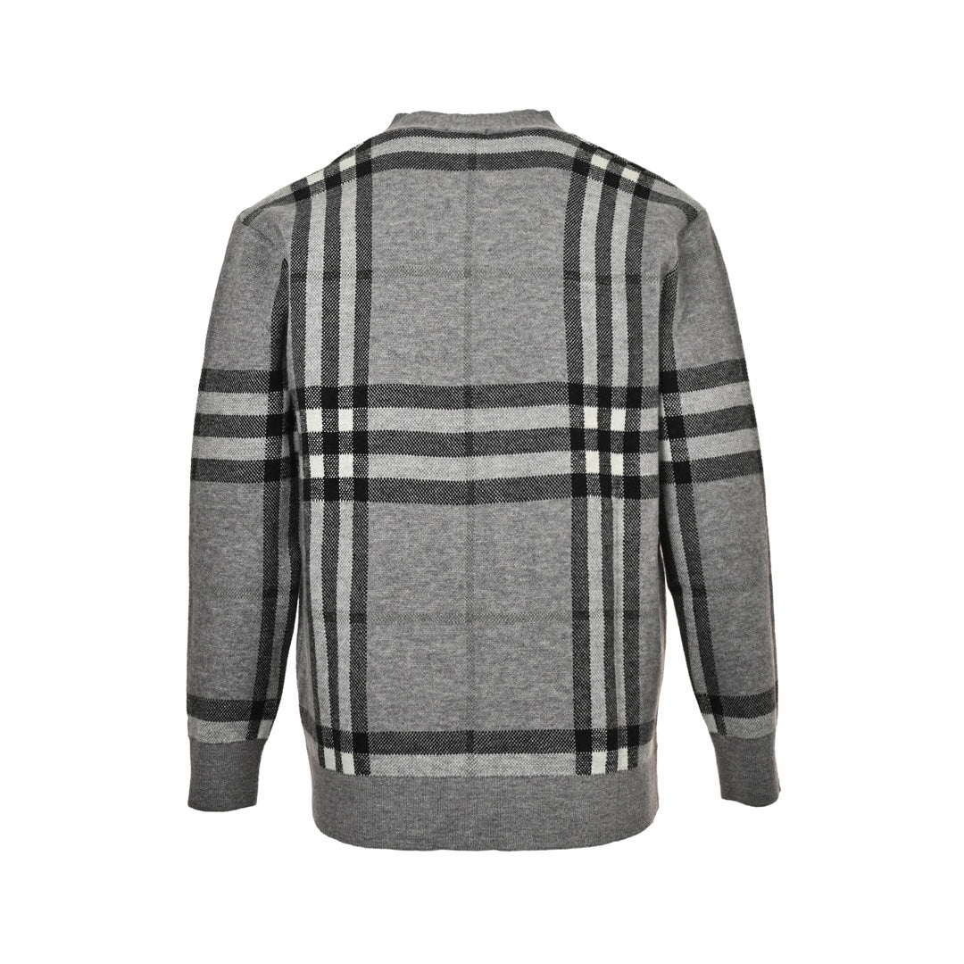 Classic Check Cardigan Sweater