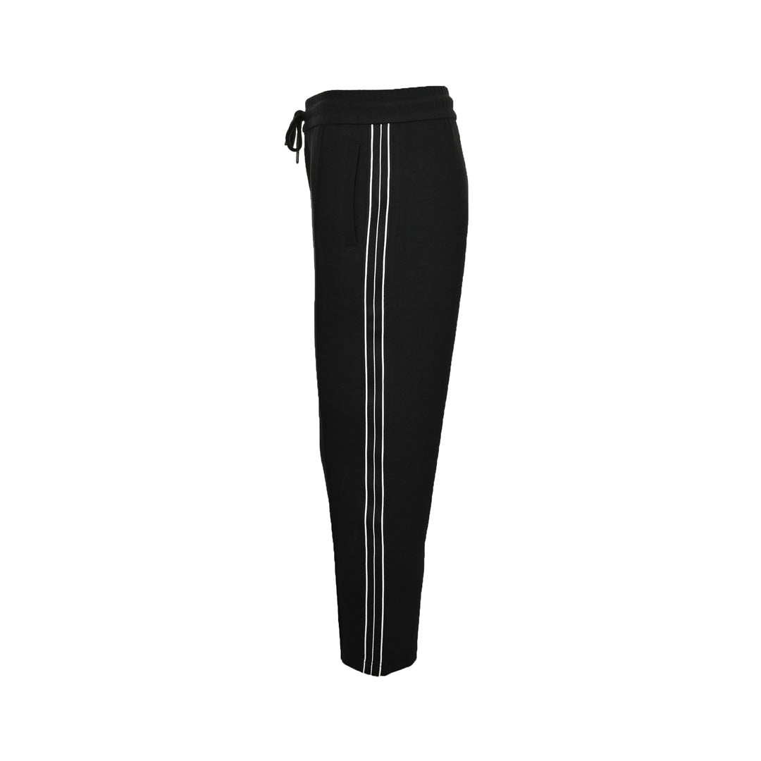 Triangle logo side webbing suit trousers