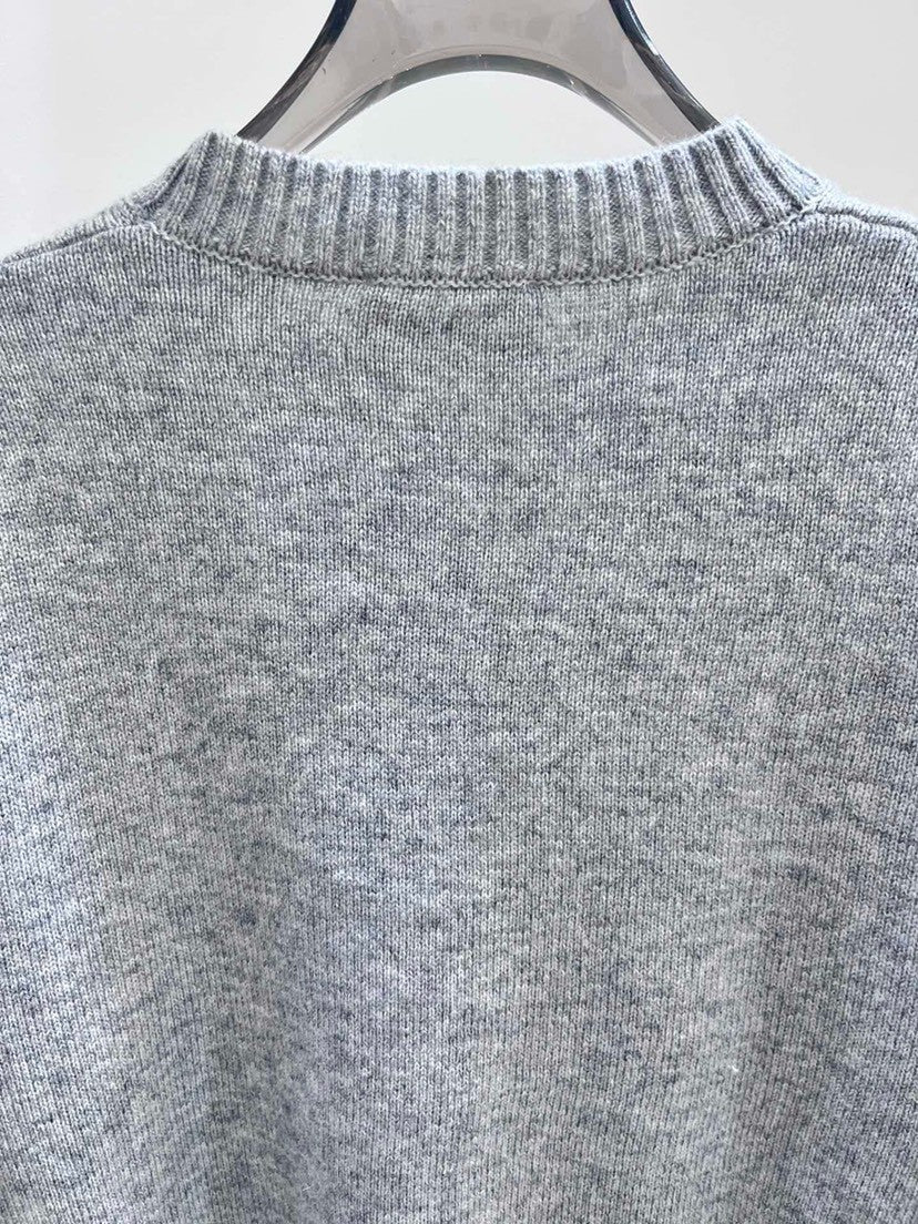 Fashion long knitted sweatshirt