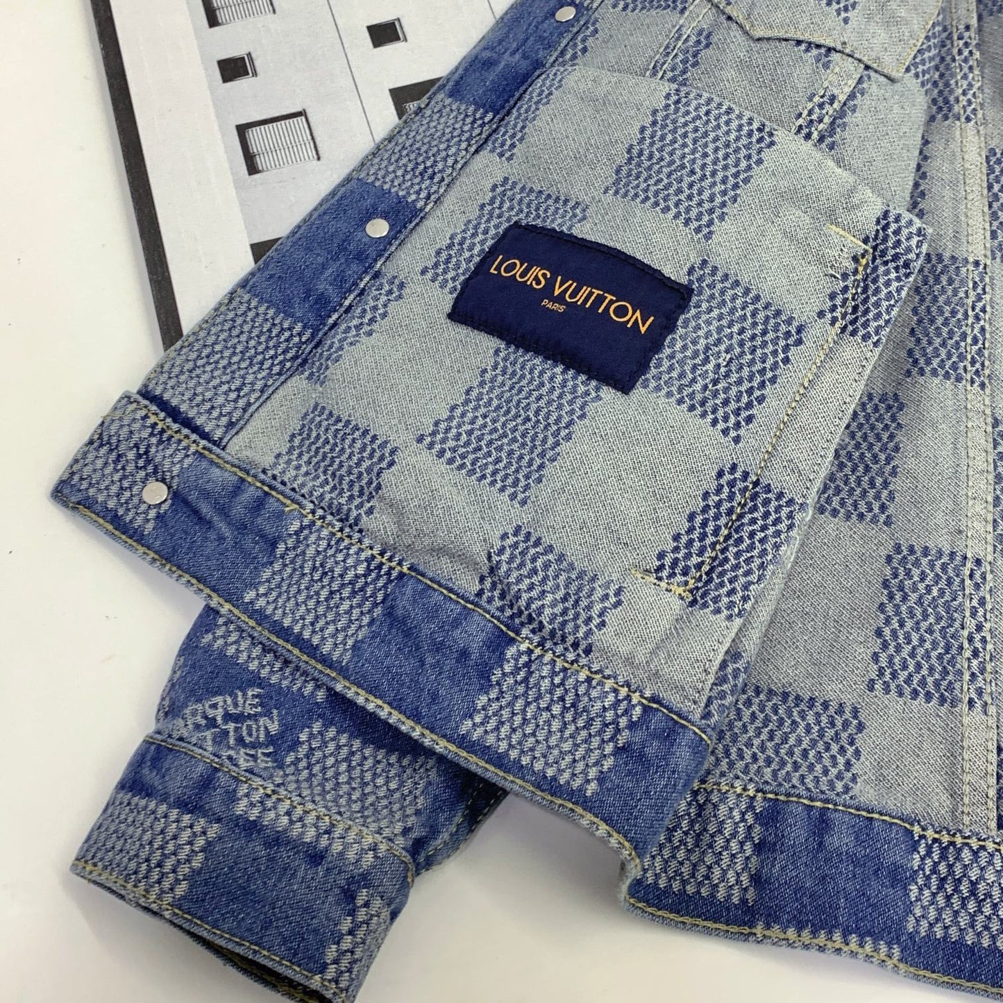 L's Classic Plaid Style Denim Suit