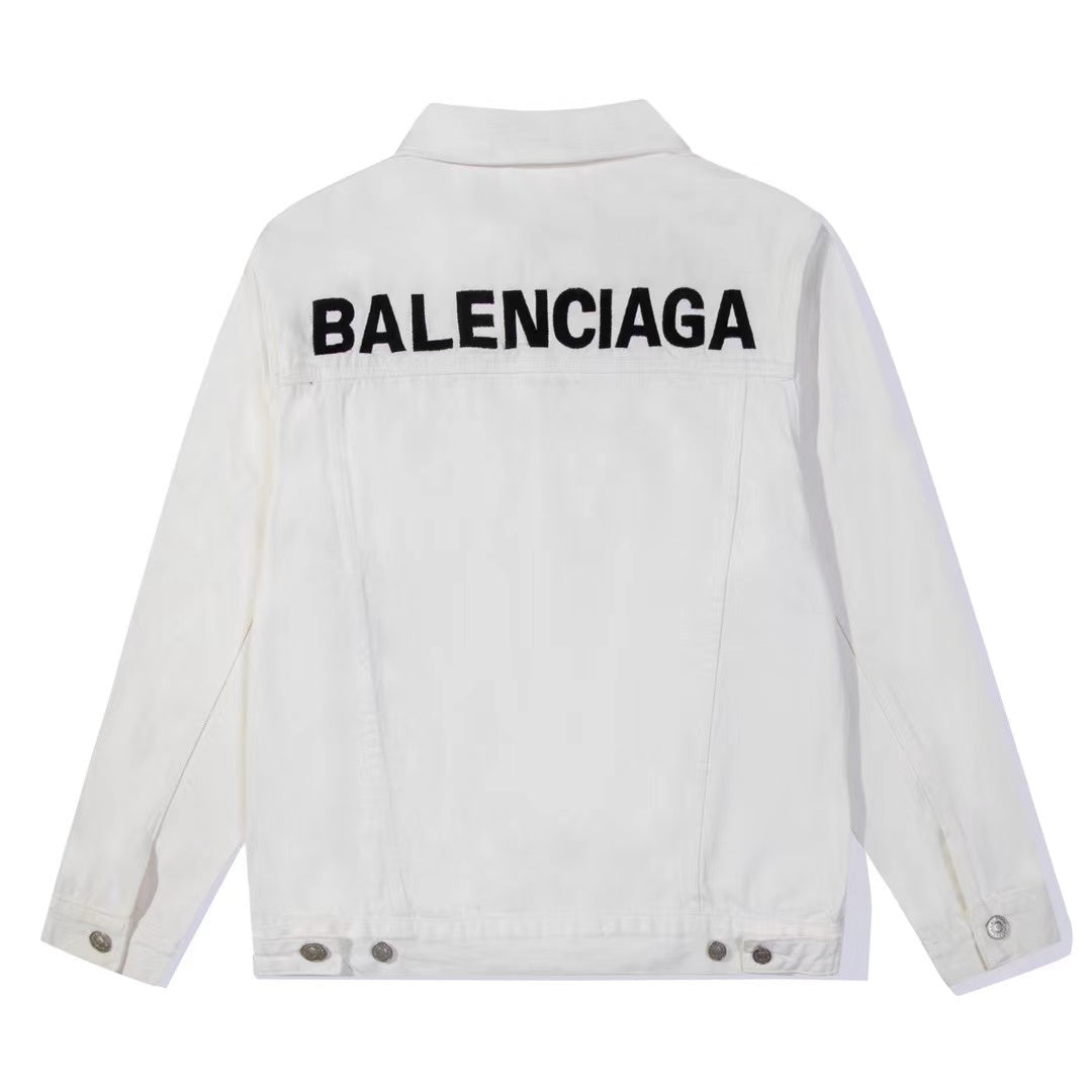 B's Classical White And Logo On The Back Jacket