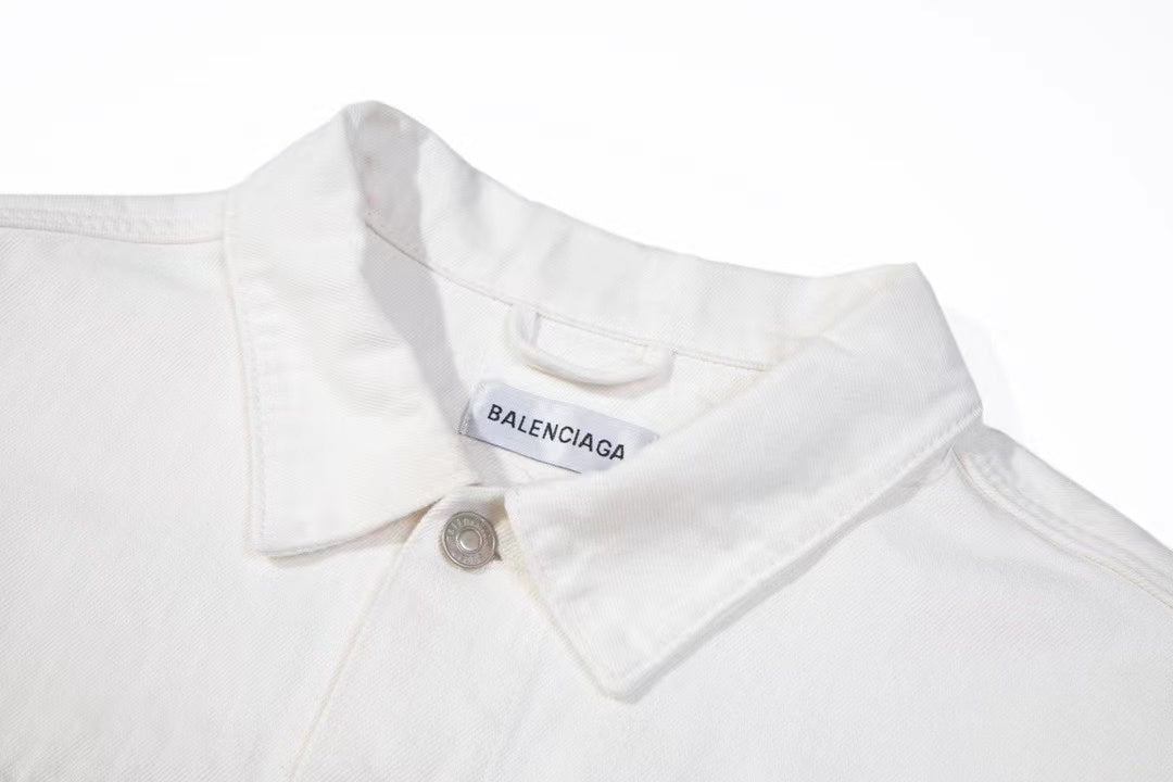 B's Classical White And Logo On The Back Jacket