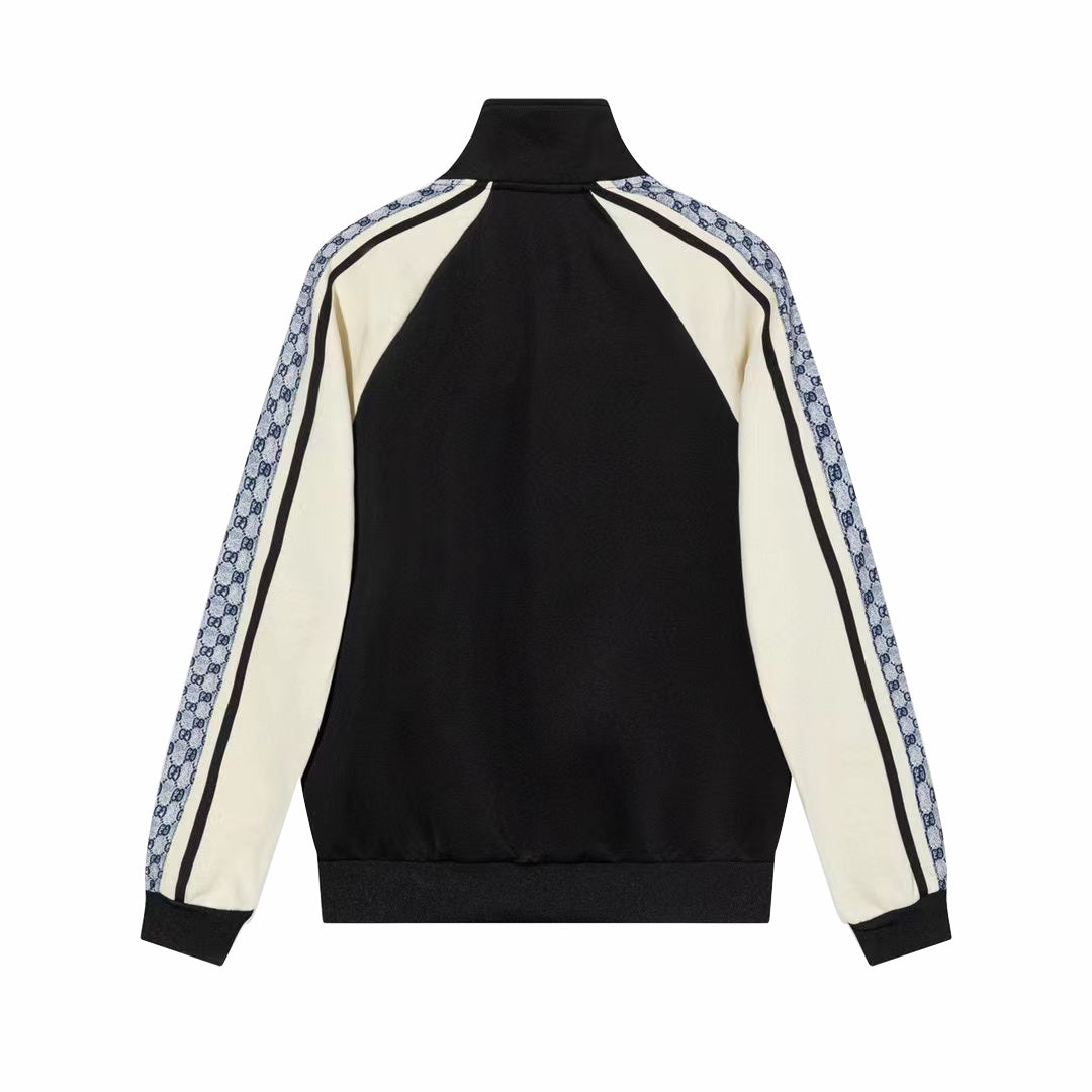 G's White Sleeves With Blue Patterns Jackets