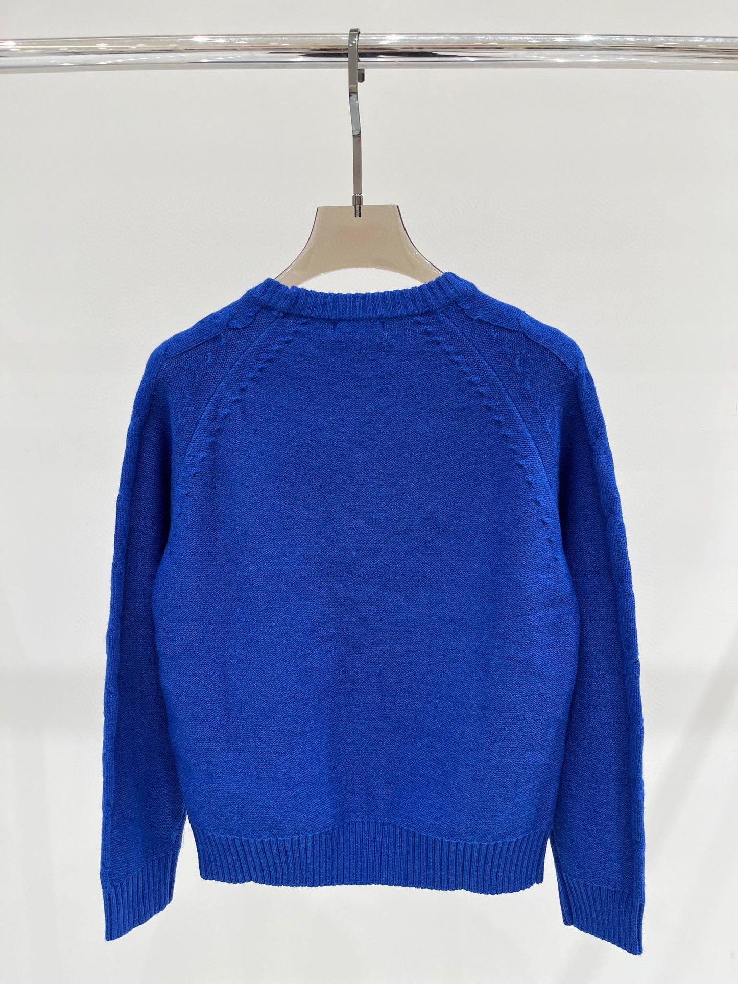 BA new solid color letter jacquard knitted long sleeve