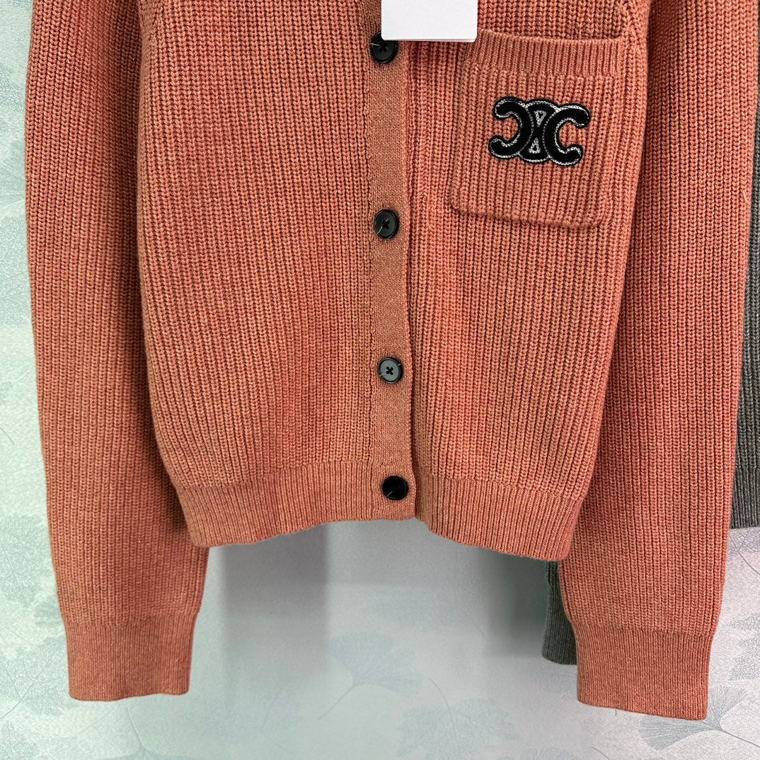 New Crewneck Logo Knit Cardigan