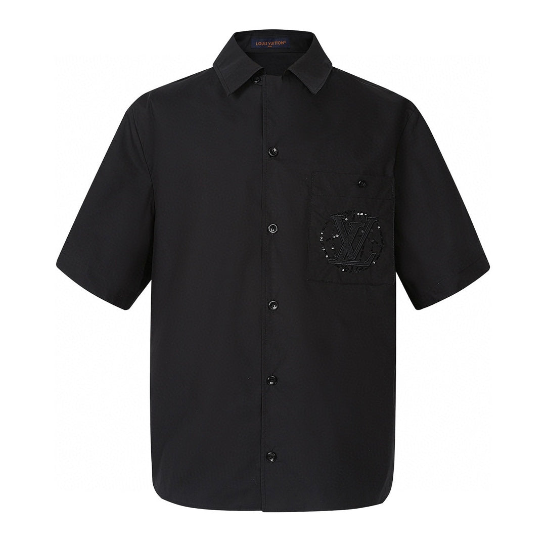 1V 2025new sequin buttons shirt